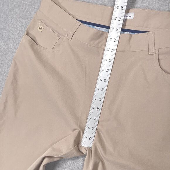 Peter Millar EB66 Pants Mens 38 x 30 Beige Performance Five Pocket Chino Golf - Picture 4 of 14